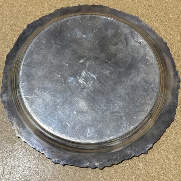 VTG Wilcox WM C Silverplate Tray Rococo Scroll Engraved Border 10” - Picture 5 of 7